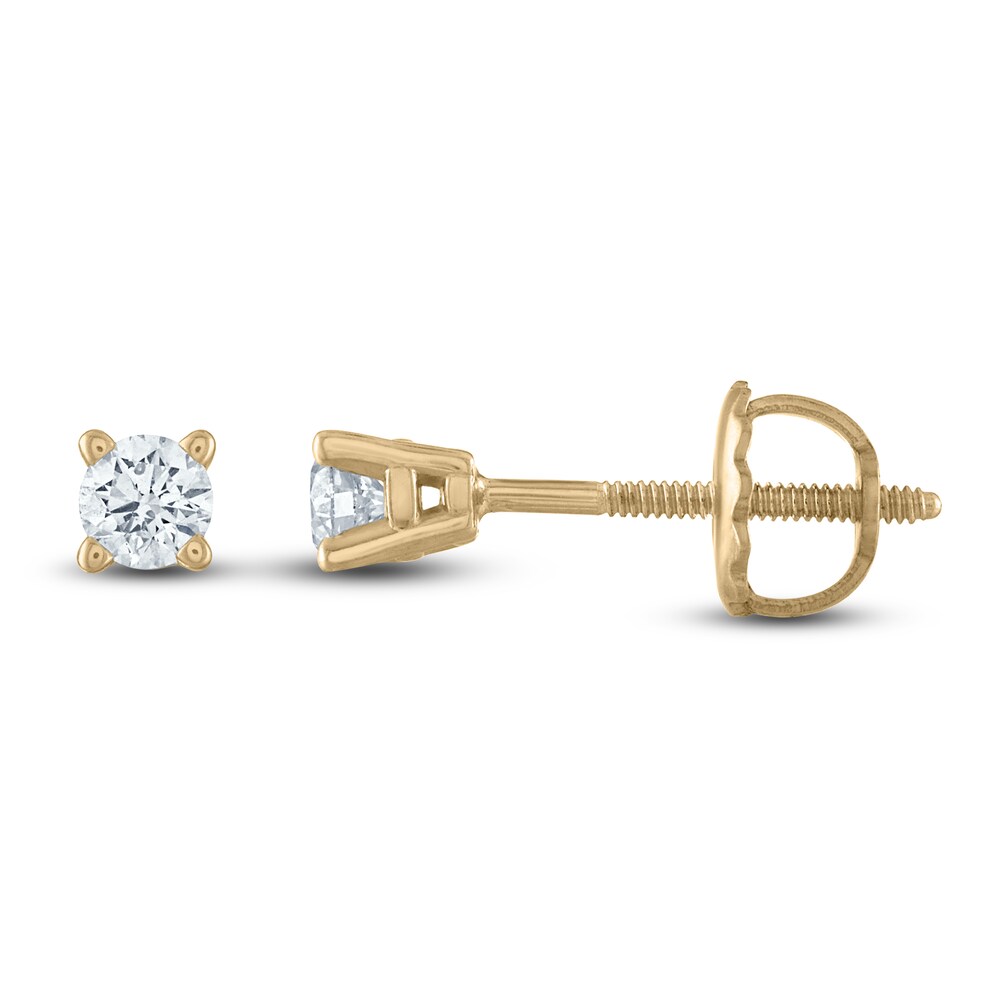 Certified Diamond Solitaire Stud Earrings 1/3 ct tw Round 14K Yellow Gold (I/I1) VzkRR00Q Certified Diamond Solitaire Stud Earrings 1/3 ct tw Round 14K Yellow Gold (I/I1) VzkRR00Q