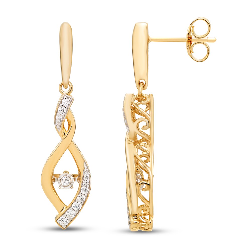 Diamonds in Rhythm 1/4 ct tw Earrings 10K Yellow Gold WDIP8lYc Diamonds in Rhythm 1/4 ct tw Earrings 10K Yellow Gold WDIP8lYc