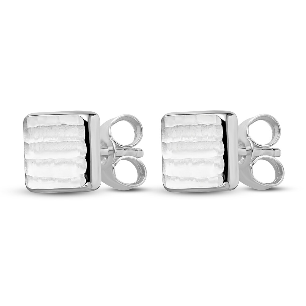 Square Stud Earrings 14K White Gold WKD3ZzZ4 Square Stud Earrings 14K White Gold WKD3ZzZ4