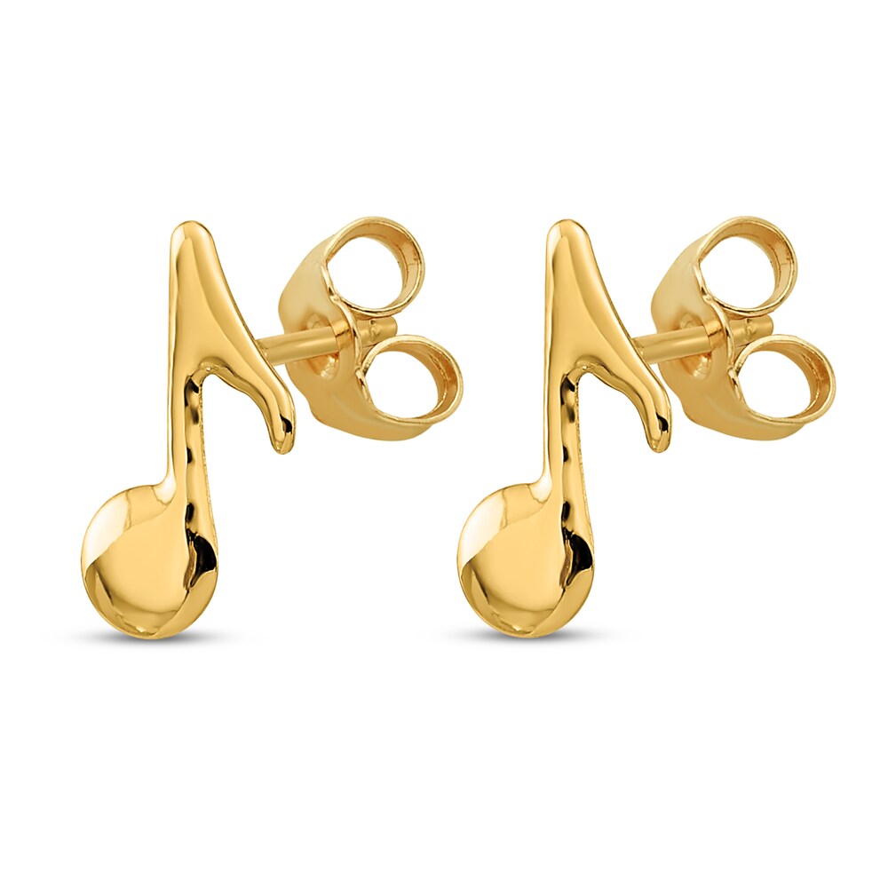 Music Note Stud Earrings 14K Yellow Gold WOqQl6Iq Music Note Stud Earrings 14K Yellow Gold WOqQl6Iq