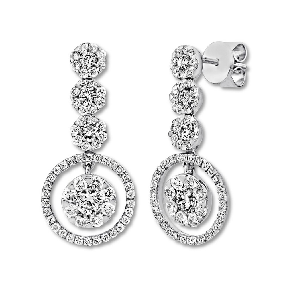 Diamond Earrings 1-3/4 ct tw Round-cut 14K White Gold WQvkYKFV Diamond Earrings 1-3/4 ct tw Round-cut 14K White Gold WQvkYKFV