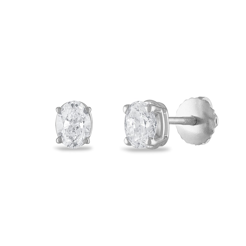 Certified Diamond Solitaire Earrings 3/4 ct tw Oval 18K White Gold (SI2/I) WW0weIPa Certified Diamond Solitaire Earrings 3/4 ct tw Oval 18K White Gold (SI2/I) WW0weIPa