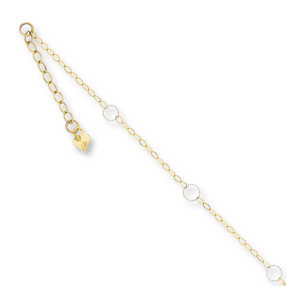 Circle Anklet 14K Two-Tone Gold WlMaA0aR Circle Anklet 14K Two-Tone Gold WlMaA0aR