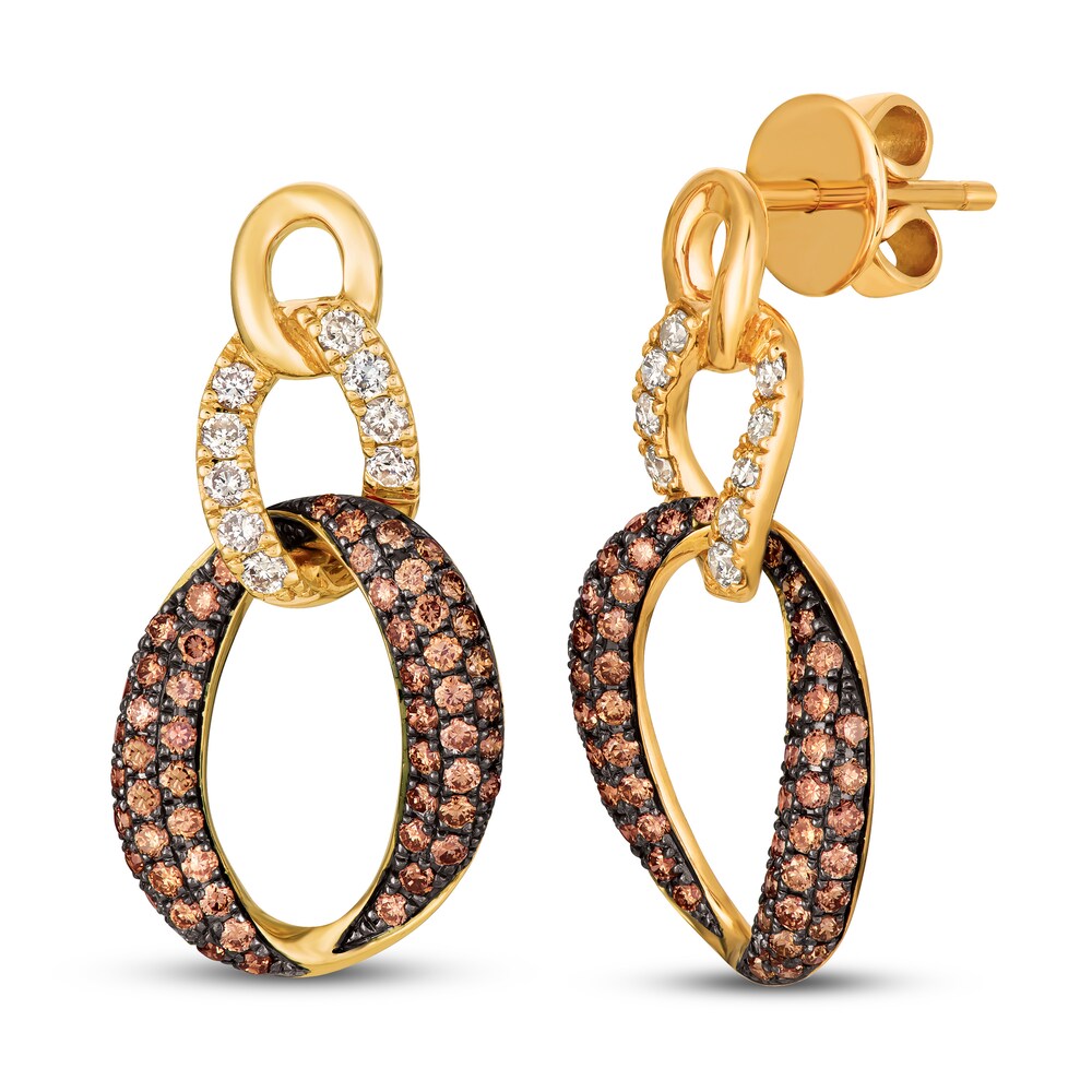 Le Vian Chocolate Diamond Earrings 1-1/8 ct tw Round 14K Honey Gold Ws2JrhNx Le Vian Chocolate Diamond Earrings 1-1/8 ct tw Round 14K Honey Gold Ws2JrhNx