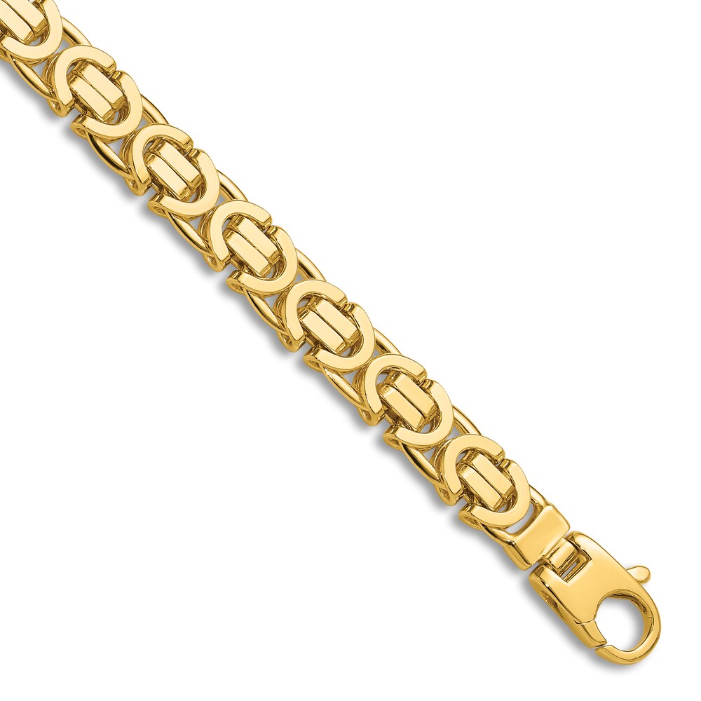 Men's High-Polish Link Bracelet 14K Yellow Gold 8.25" WtnTaKtM Men's High-Polish Link Bracelet 14K Yellow Gold 8.25" WtnTaKtM