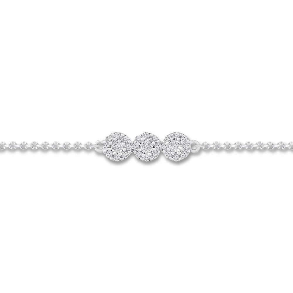 Diamond Anklet 1/10 ct tw Round Sterling Silver WxGjt8uT Diamond Anklet 1/10 ct tw Round Sterling Silver WxGjt8uT
