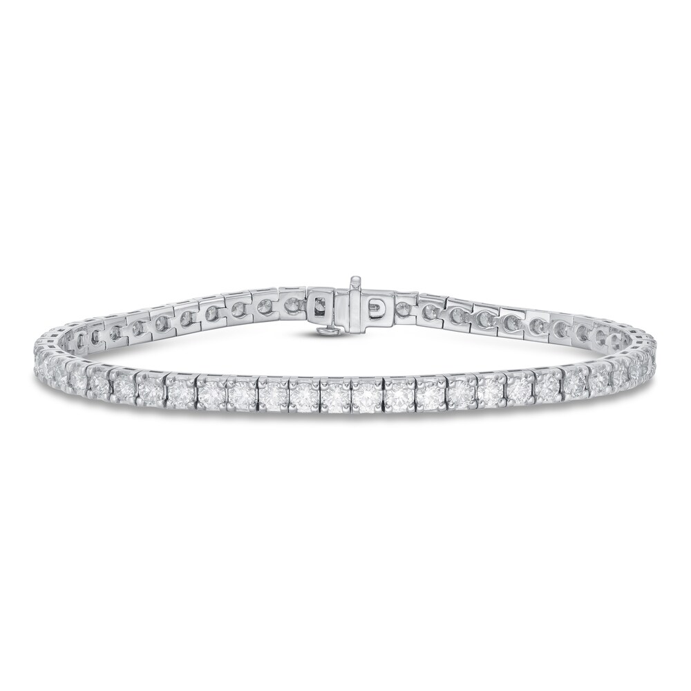 Lab-Created Diamond Bracelet 5 ct tw Round 14K White Gold WzU4uUcg