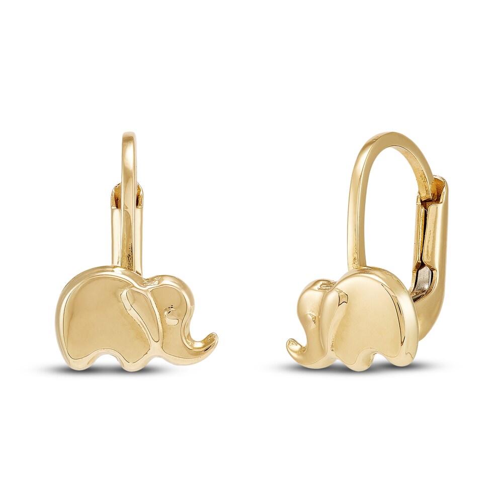 Elephant Lever Earrings 14K Yellow Gold XC6RFoIR Elephant Lever Earrings 14K Yellow Gold XC6RFoIR