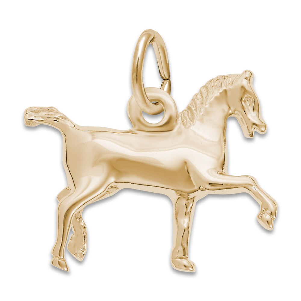 Prancing Horse Charm 14K Yellow Gold XQ29Ivax Prancing Horse Charm 14K Yellow Gold XQ29Ivax