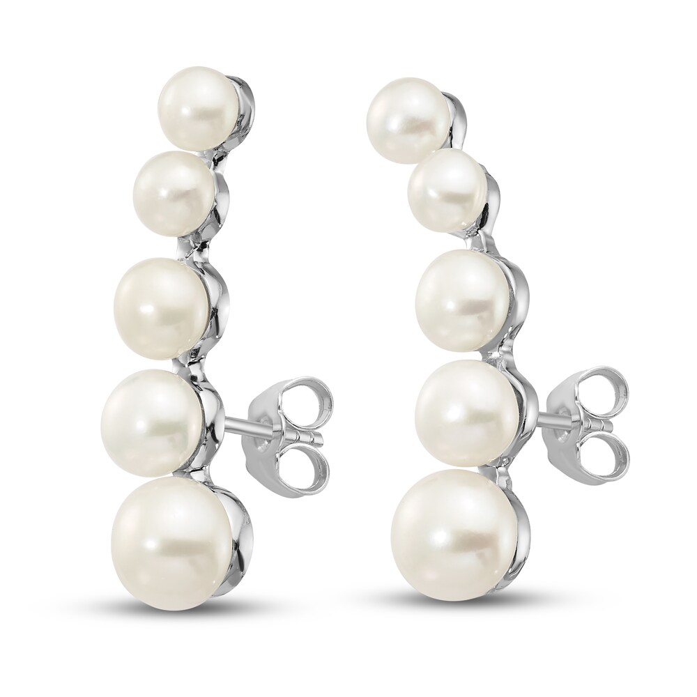Cultured Freshwater Pearl Earrings Sterling Silver XT2hdGJw Cultured Freshwater Pearl Earrings Sterling Silver XT2hdGJw