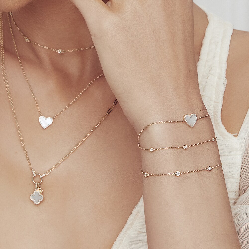 Shy Creation Diamond Station Bracelet 1/10 ct tw Round 14K Yellow Gold 7\" SC22003858 Xt2ulXIt Shy Creation Diamond Station Bracelet 1/10 ct tw Round 14K Yellow Gold 7\" SC22003858 Xt2ulXIt