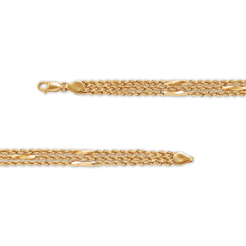 Triple Rope Bracelet 10K Yellow Gold Y4NDbk6V Triple Rope Bracelet 10K Yellow Gold Y4NDbk6V