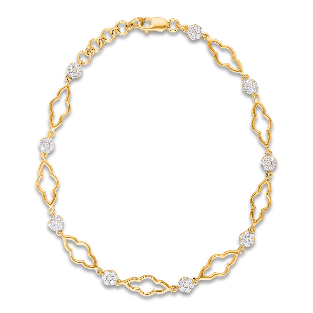 Kallati Diamond Bracelet 1/2 ct tw Round 14K Yellow Gold 7.5" YA9jCQEy Kallati Diamond Bracelet 1/2 ct tw Round 14K Yellow Gold 7.5" YA9jCQEy