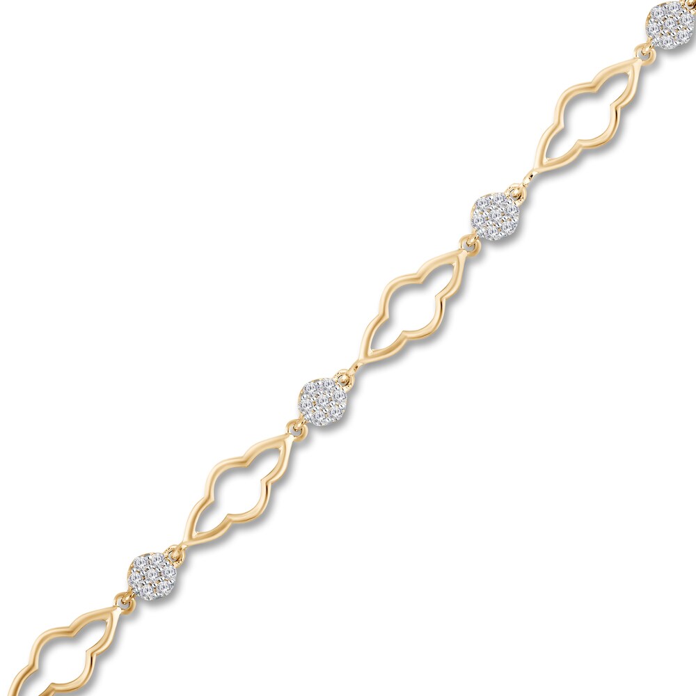 Kallati Diamond Bracelet 1/2 ct tw Round 14K Yellow Gold 7.5\" YA9jCQEy Kallati Diamond Bracelet 1/2 ct tw Round 14K Yellow Gold 7.5\" YA9jCQEy