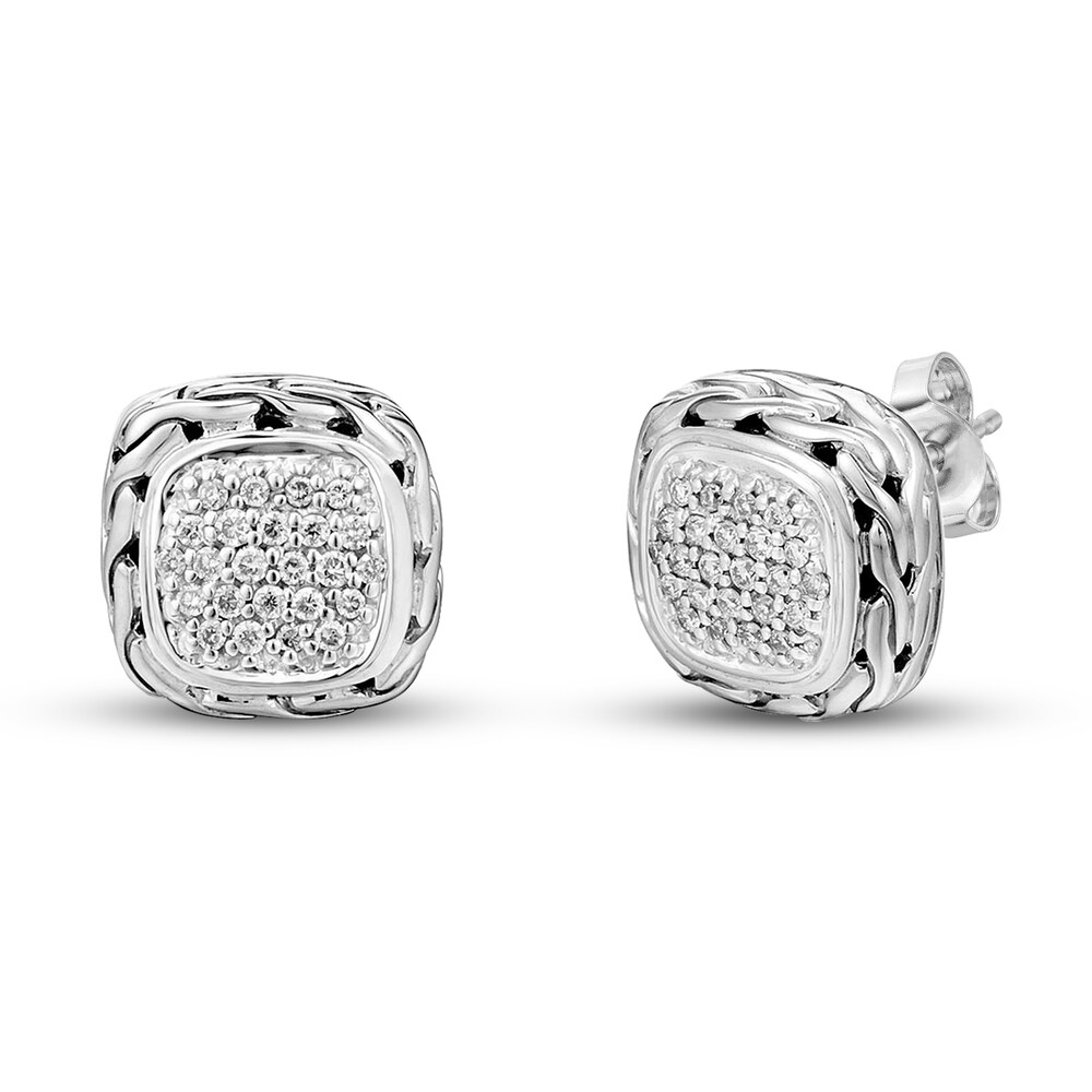 John Hardy Classic Chain Diamond Stud Earrings 1/4 ct tw Sterling Silver YDcrb6uc John Hardy Classic Chain Diamond Stud Earrings 1/4 ct tw Sterling Silver YDcrb6uc
