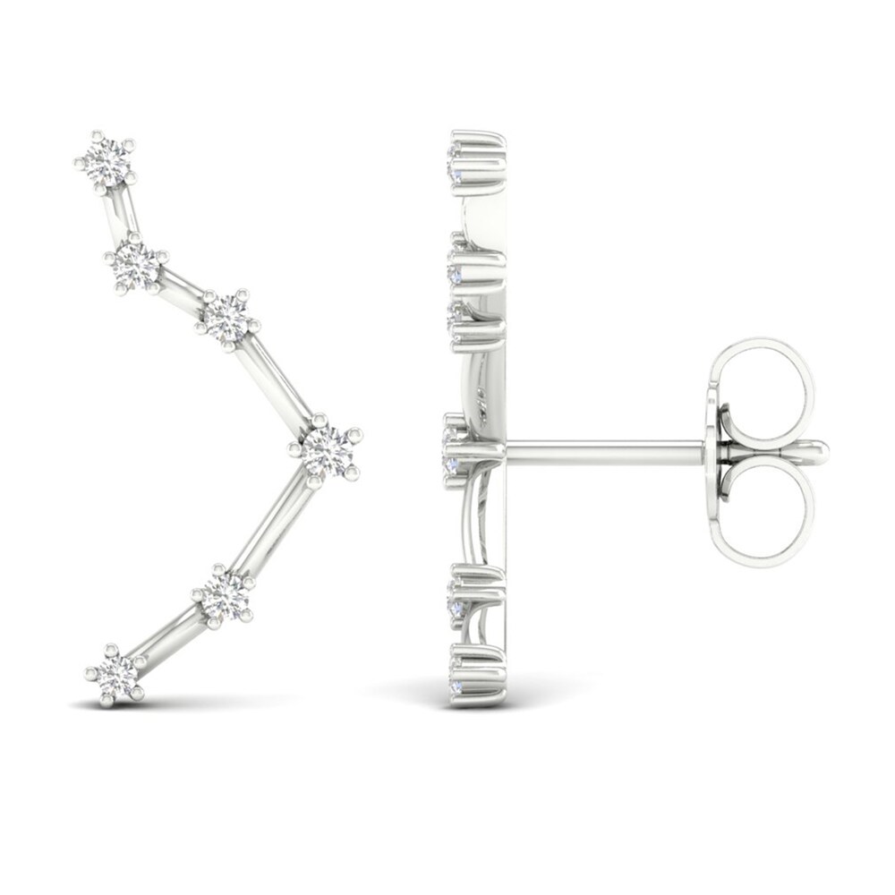 Diamond Libra Constellation Earrings 1/8 ct tw Round 14K White Gold YGEvmQAV Diamond Libra Constellation Earrings 1/8 ct tw Round 14K White Gold YGEvmQAV