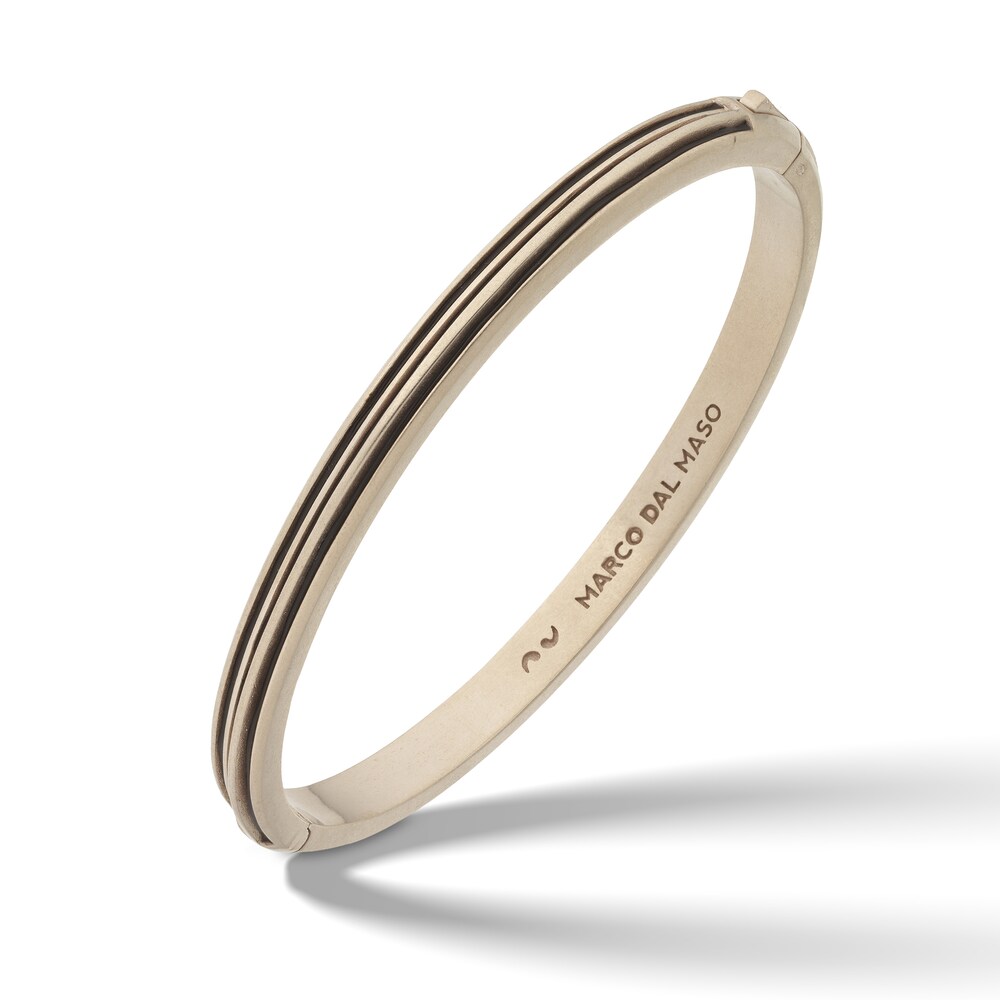 Marco Dal Maso Men's Acies Thin Bangle Bracelet Brown Enamel Sterling Silver/18K Rose Gold-Plated 7" YNNelI8s Marco Dal Maso Men's Acies Thin Bangle Bracelet Brown Enamel Sterling Silver/18K Rose Gold-Plated 7" YNNelI8s