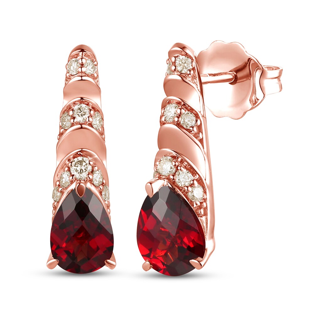 Le Vian Natural Rhodolite Garnet Earrings 1/8 ct tw Diamonds 14K Strawberry Gold YaYIvX3j Le Vian Natural Rhodolite Garnet Earrings 1/8 ct tw Diamonds 14K Strawberry Gold YaYIvX3j