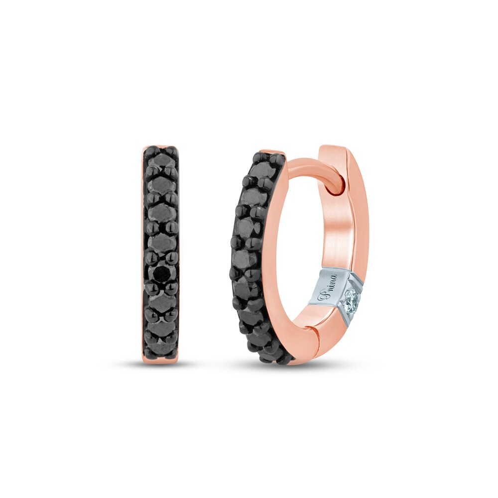 Pnina Tornai Black Diamond Earrings 1/4 ct tw Round 14K Rose Gold Yc3jcKAr Pnina Tornai Black Diamond Earrings 1/4 ct tw Round 14K Rose Gold Yc3jcKAr