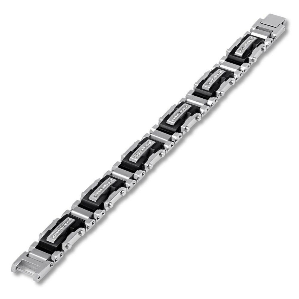 Men\'s Diamond Bracelet 3/8 ct tw Stainless Steel/Ion-Plating Ypv7E5bn Men\'s Diamond Bracelet 3/8 ct tw Stainless Steel/Ion-Plating Ypv7E5bn