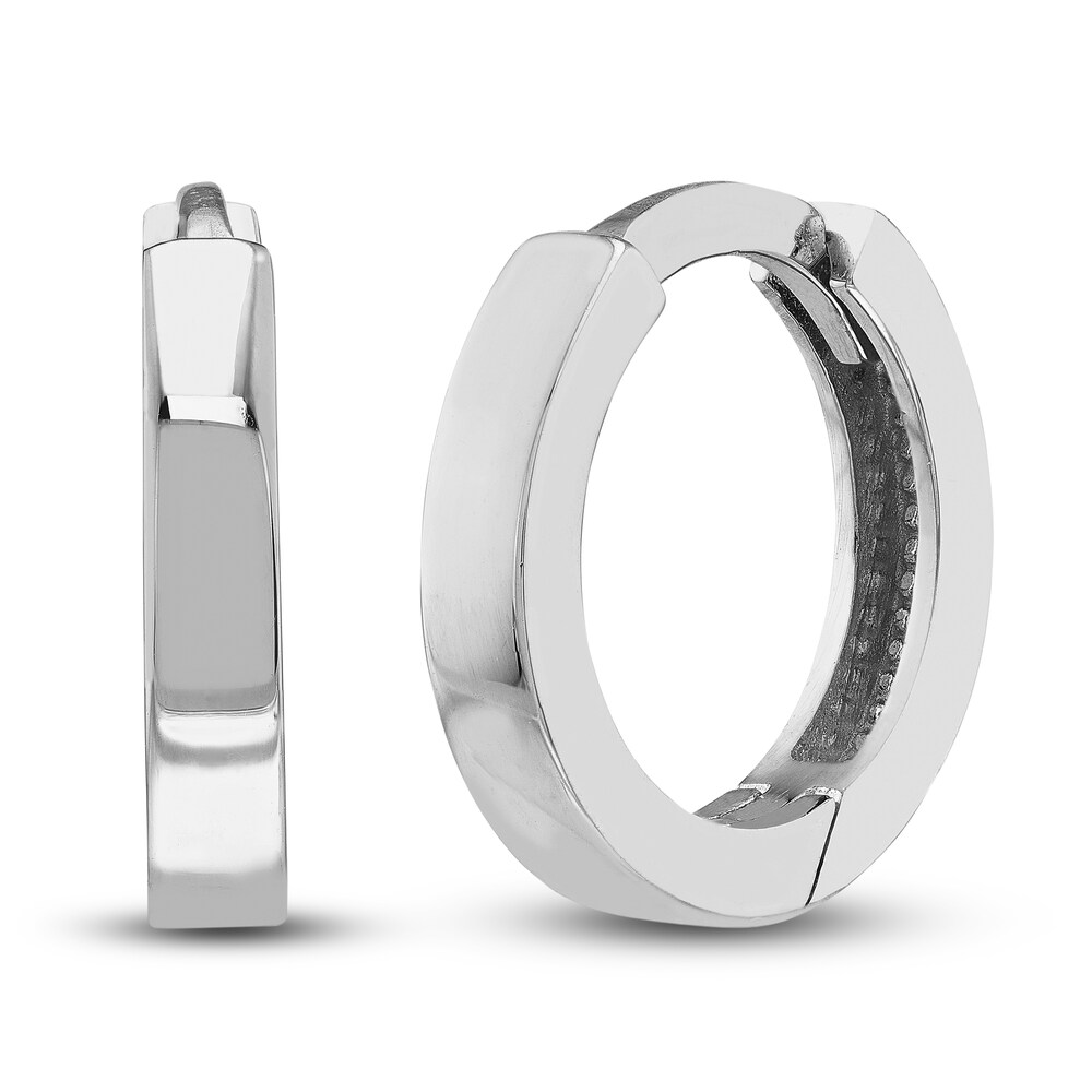 Polished Square Huggie Earrings 14K White Gold 10mm YqnxfSAc Polished Square Huggie Earrings 14K White Gold 10mm YqnxfSAc