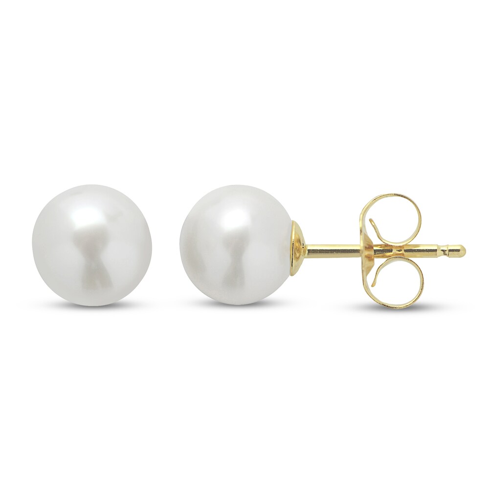 Cultured Pearl Stud Earrings 14K Yellow Gold 6.0mm Z4rWqK3i Cultured Pearl Stud Earrings 14K Yellow Gold 6.0mm Z4rWqK3i