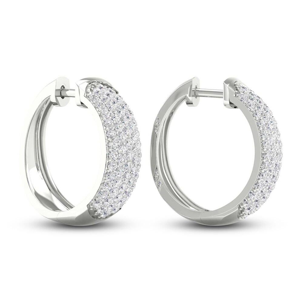 Lab-Created Diamond Earrings 2 ct tw Round 14K White Gold ZBEwq5Bx Lab-Created Diamond Earrings 2 ct tw Round 14K White Gold ZBEwq5Bx