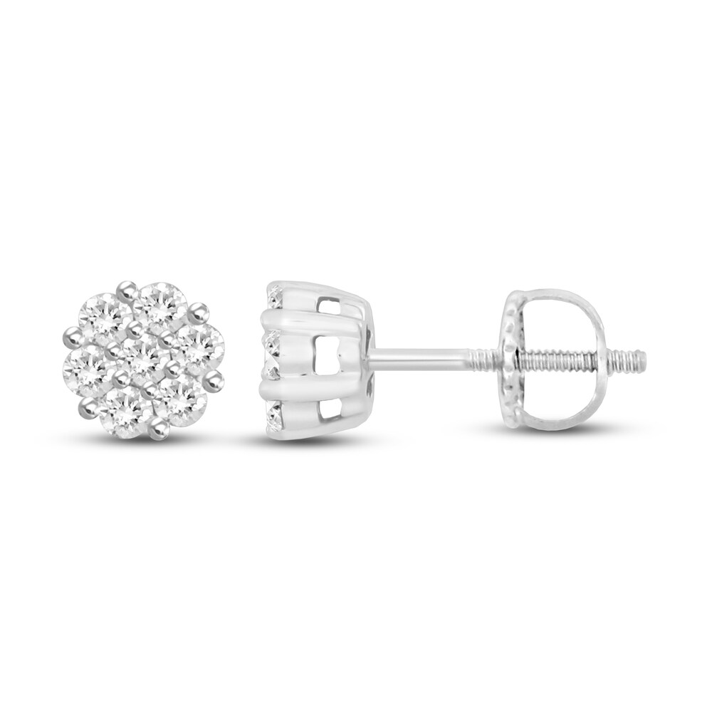 Diamond Stud Earrings 1/2 ct tw Round 14K White Gold ZDrd0oIw Diamond Stud Earrings 1/2 ct tw Round 14K White Gold ZDrd0oIw