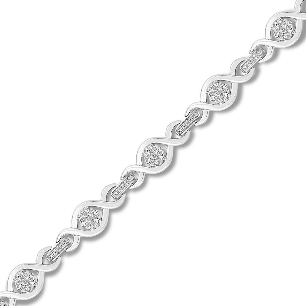 Diamond Bracelet 1/4 ct tw Round-cut Sterling Silver ZEZO7oue Diamond Bracelet 1/4 ct tw Round-cut Sterling Silver ZEZO7oue