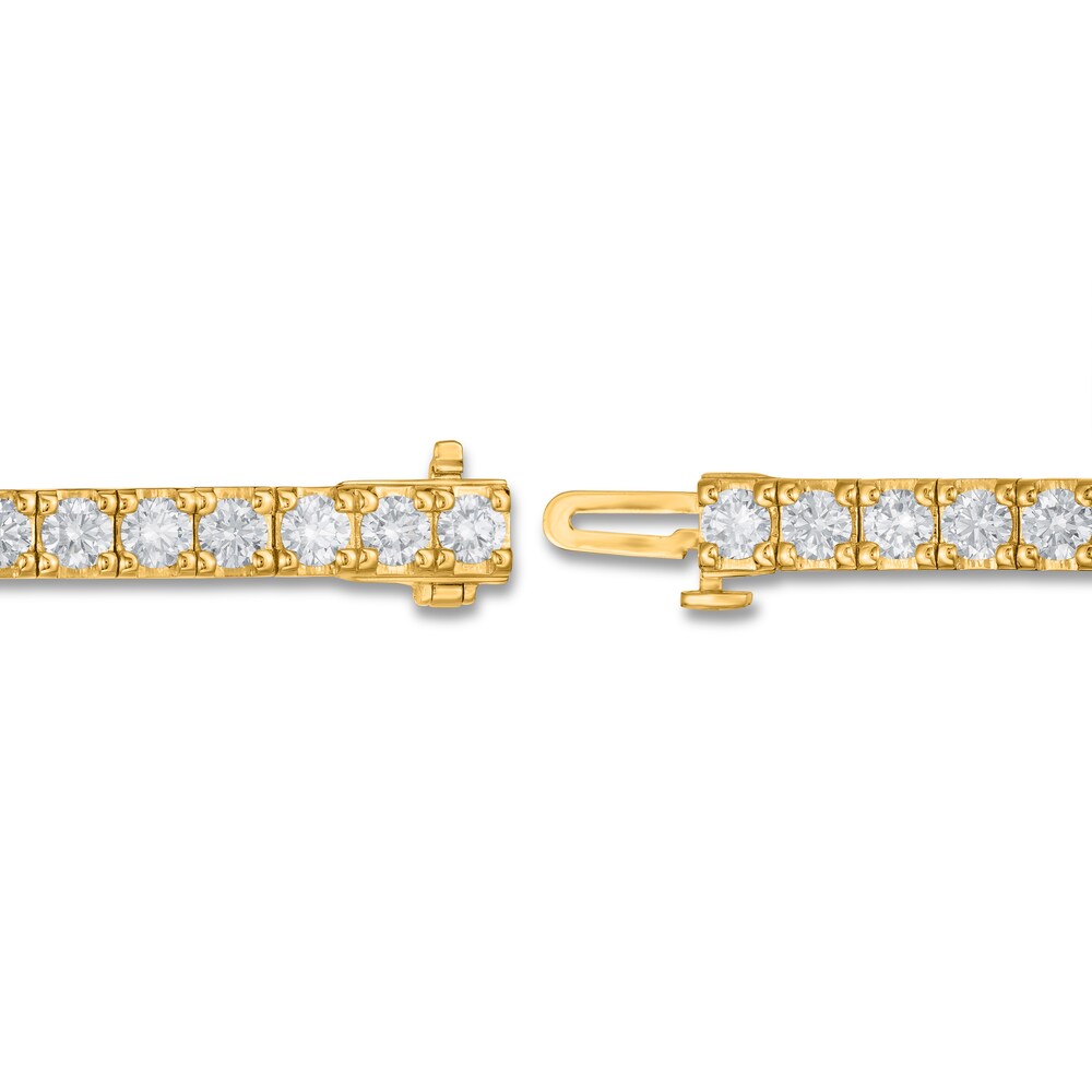 Lab-Created Diamond Tennis Bracelet 5 ct tw Round 14K Yellow Gold ZX8bVp8Z