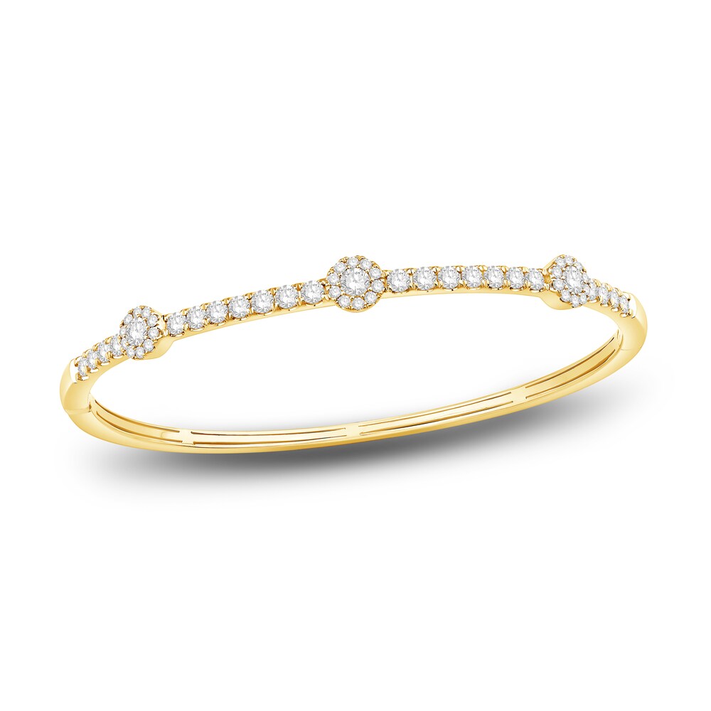 Diamond Bangle Halo Bracelet 2 ct tw Round 14K Yellow Gold Zay0Hm95 Diamond Bangle Halo Bracelet 2 ct tw Round 14K Yellow Gold Zay0Hm95