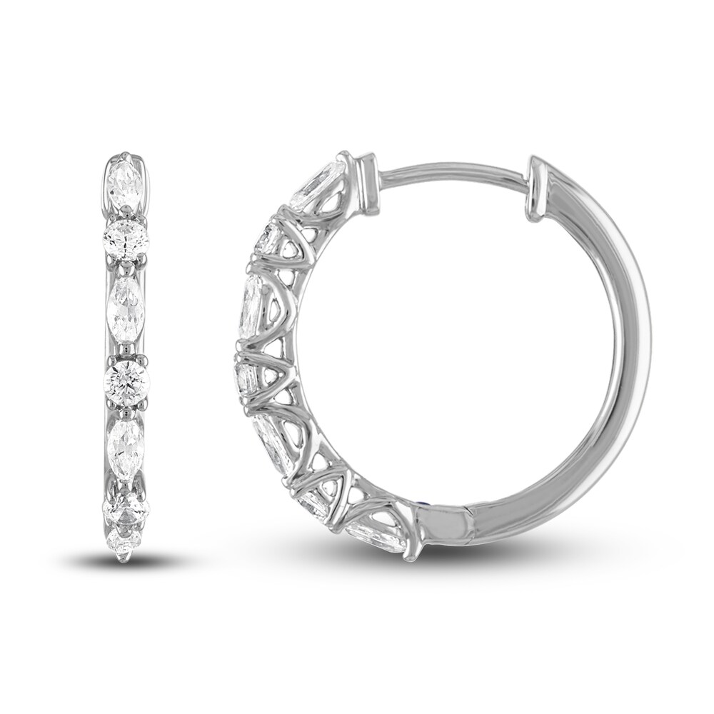 Vera Wang WISH Diamond Hoop Earrings 1/2 ct tw Round 10K White Gold ZeV1ncFw Vera Wang WISH Diamond Hoop Earrings 1/2 ct tw Round 10K White Gold ZeV1ncFw