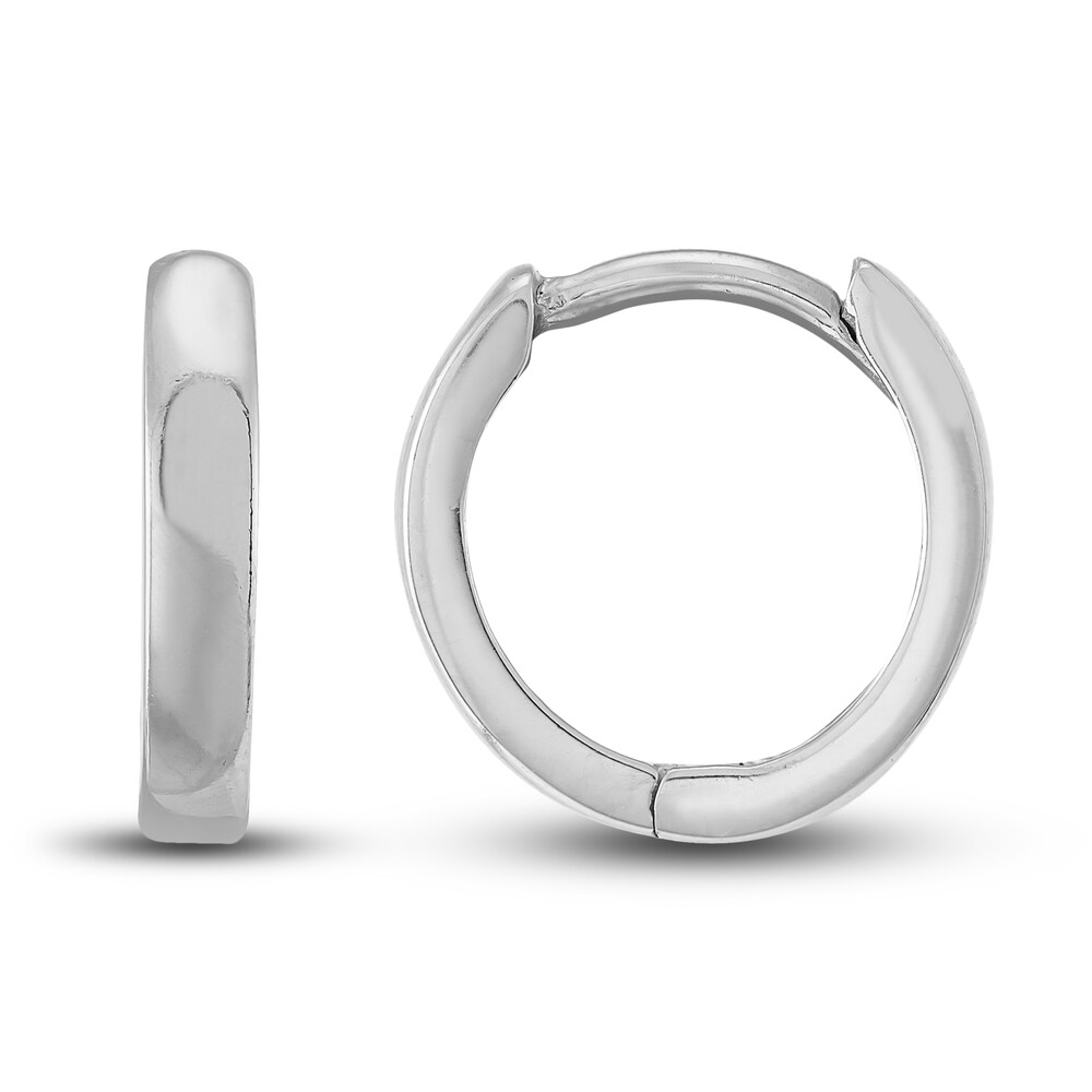 Cast Huggie Hoop Earrings 14K White Gold Zhc44y3V Cast Huggie Hoop Earrings 14K White Gold Zhc44y3V