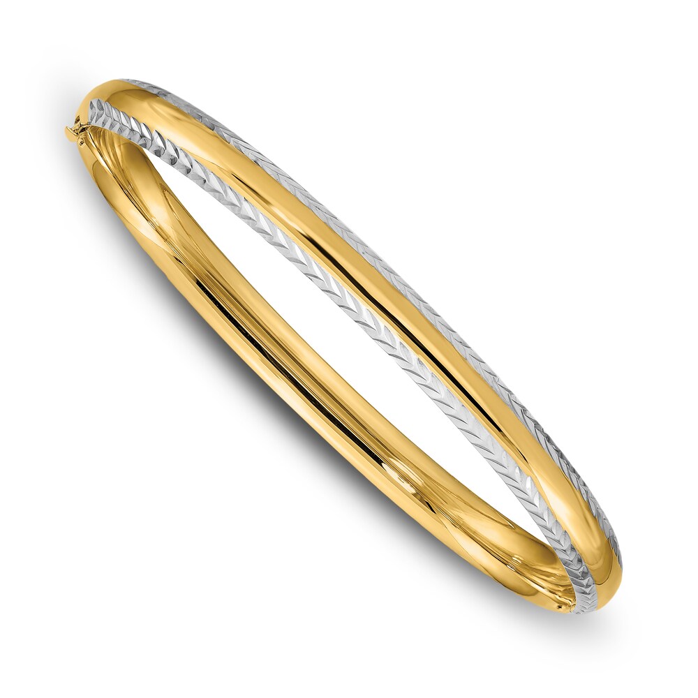 Hinged Bangle Bracelet 14K Yellow Gold 7.5" Zmpmd1kv Hinged Bangle Bracelet 14K Yellow Gold 7.5" Zmpmd1kv