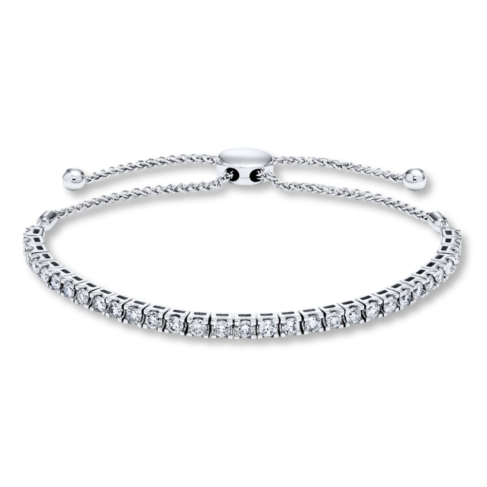 Diamond Bolo Bracelet 2 ct tw Round-cut 14K White Gold ZuqGe21G Diamond Bolo Bracelet 2 ct tw Round-cut 14K White Gold ZuqGe21G