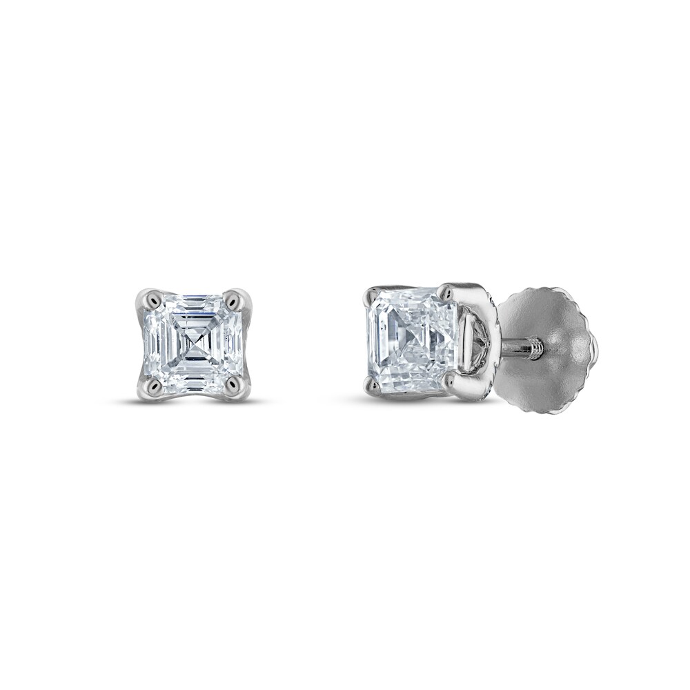 Royal Asscher Diamond Solitaire Stud Earrings 1 ct tw Asscher-cut 14K White Gold (SI2/I) aAhfzjaP Royal Asscher Diamond Solitaire Stud Earrings 1 ct tw Asscher-cut 14K White Gold (SI2/I) aAhfzjaP