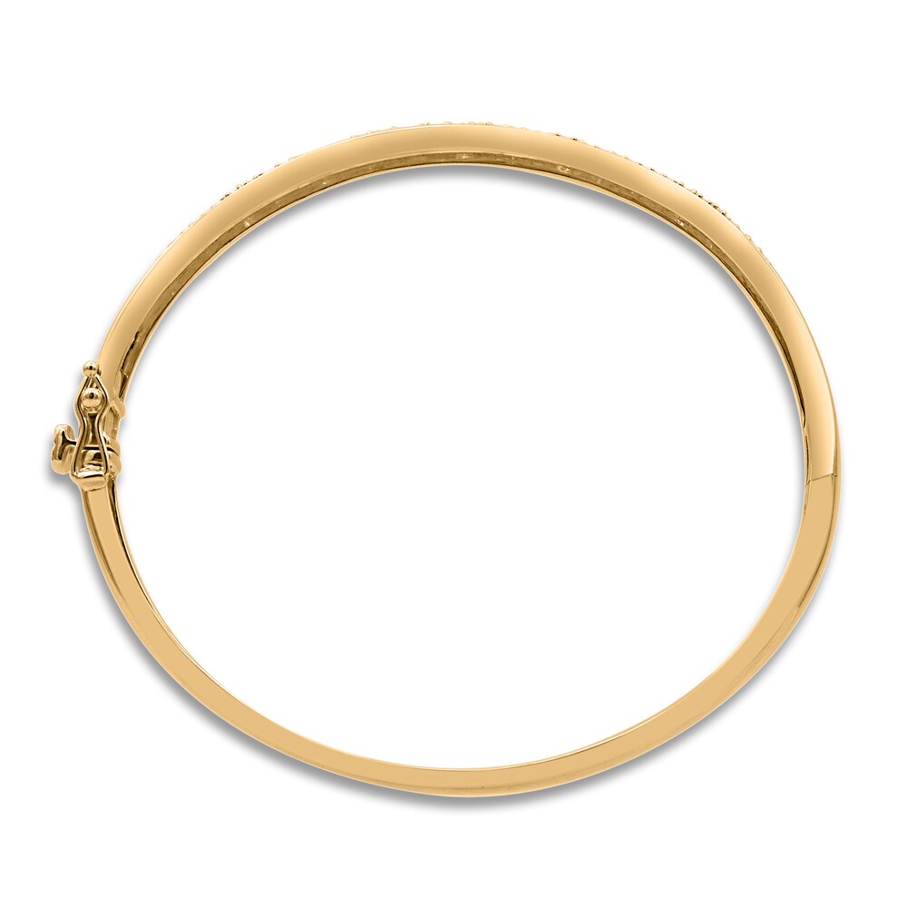 Diamond Bangle Bracelet 1-1/2 ct tw Round 14K Yellow Gold 7\" aP6U2DTd Diamond Bangle Bracelet 1-1/2 ct tw Round 14K Yellow Gold 7\" aP6U2DTd