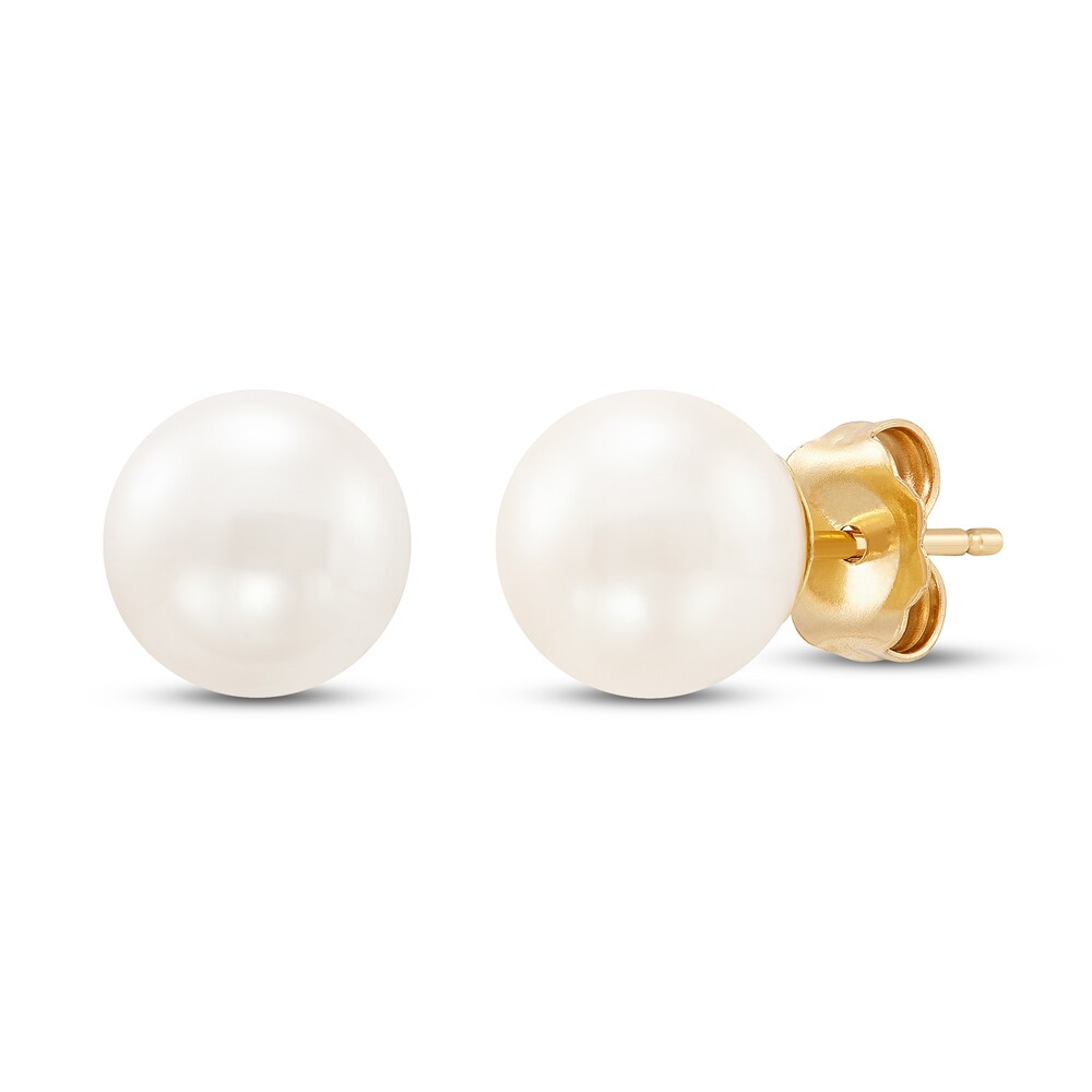 Cultured Pearl Stud Earrings 14K Yellow Gold 8.5mm aWEzu1Rd Cultured Pearl Stud Earrings 14K Yellow Gold 8.5mm aWEzu1Rd