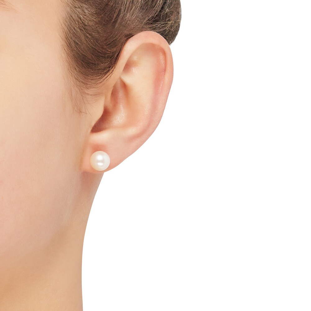 Cultured Pearl Stud Earrings 14K Yellow Gold 8.5mm aWEzu1Rd Cultured Pearl Stud Earrings 14K Yellow Gold 8.5mm aWEzu1Rd