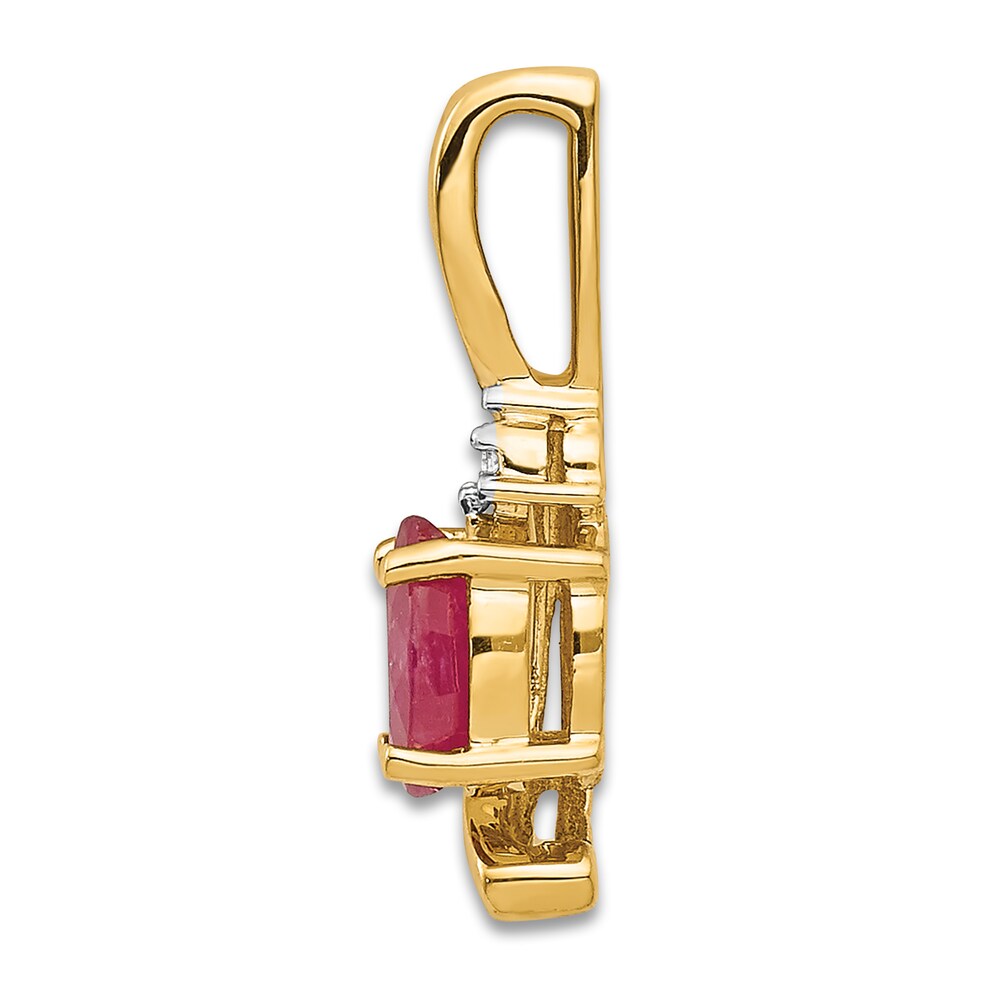 Natural Ruby Pendant Charm Diamond Accents 14K Yellow Gold aYCvMNll Natural Ruby Pendant Charm Diamond Accents 14K Yellow Gold aYCvMNll
