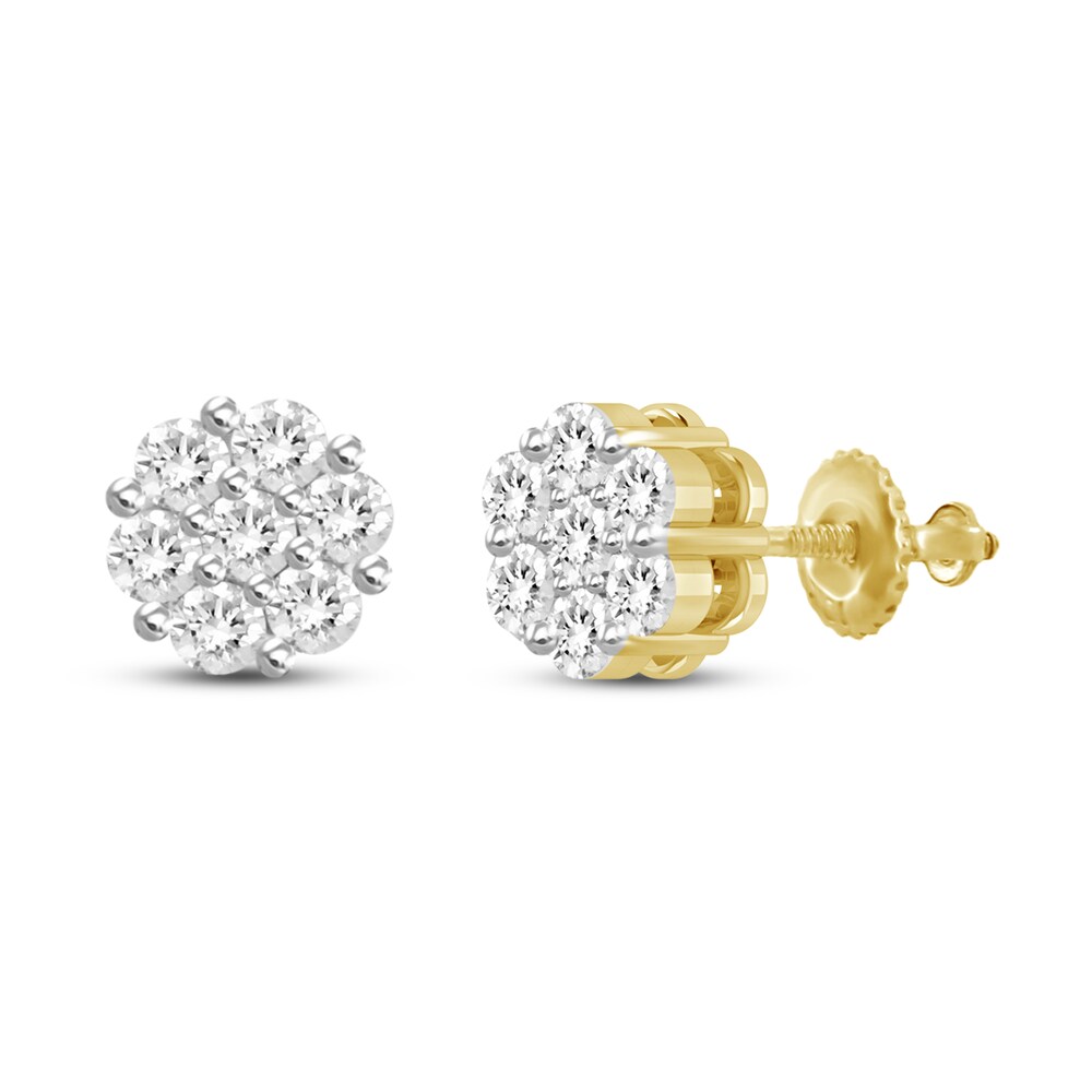 Diamond Stud Earrings 1/2 ct tw Round 14K Yellow Gold ac8Ockre Diamond Stud Earrings 1/2 ct tw Round 14K Yellow Gold ac8Ockre