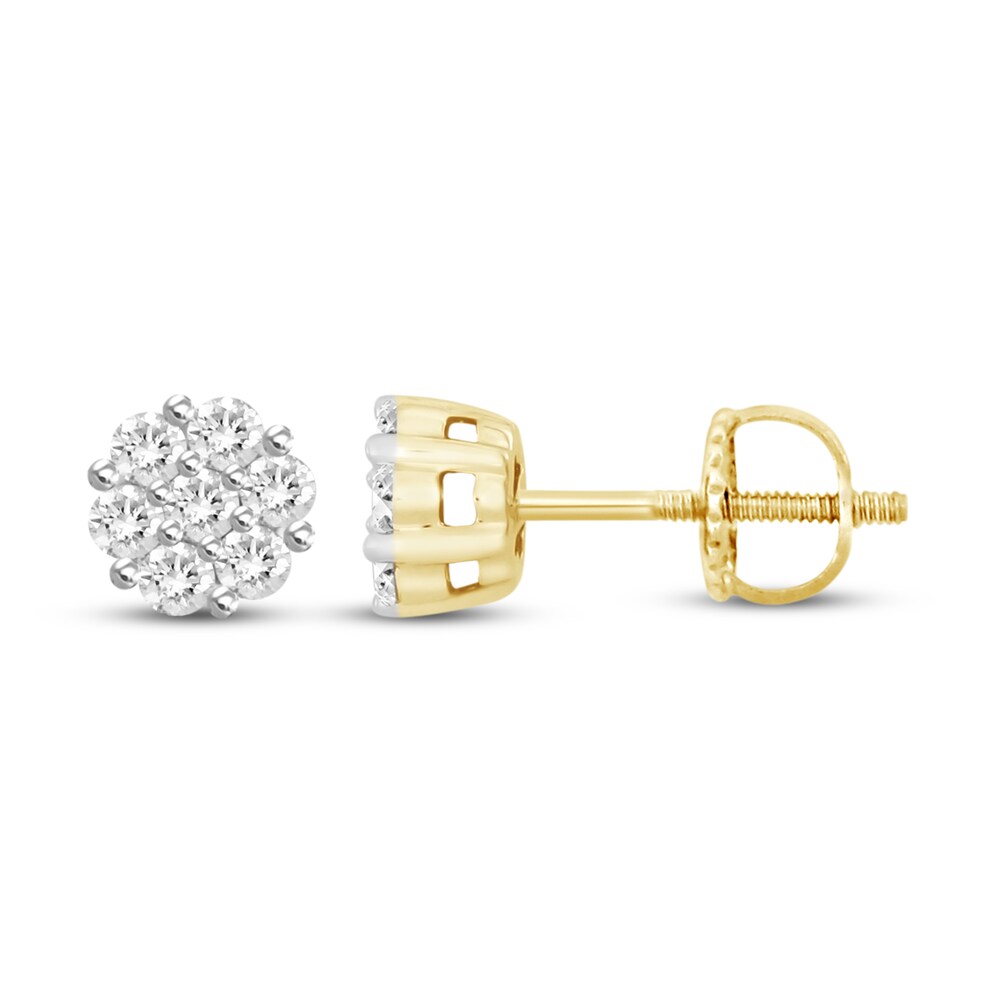 Diamond Stud Earrings 1/2 ct tw Round 14K Yellow Gold ac8Ockre Diamond Stud Earrings 1/2 ct tw Round 14K Yellow Gold ac8Ockre