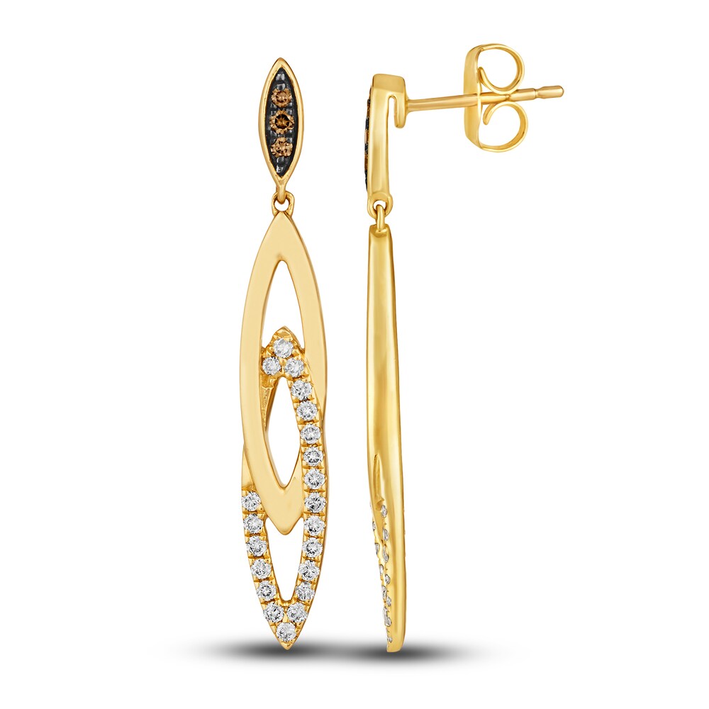 Le Vian Diamond Drop Earrings 1/3 ct tw Round 14K Honey Gold aeVcjGuP
