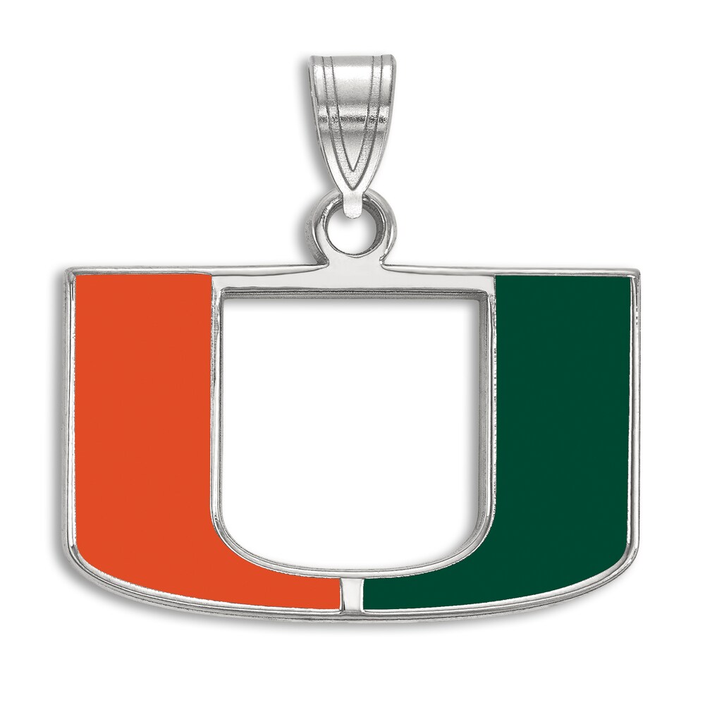 University of Miami Enamel Charm Sterling Silver ajv0QjSF University of Miami Enamel Charm Sterling Silver ajv0QjSF
