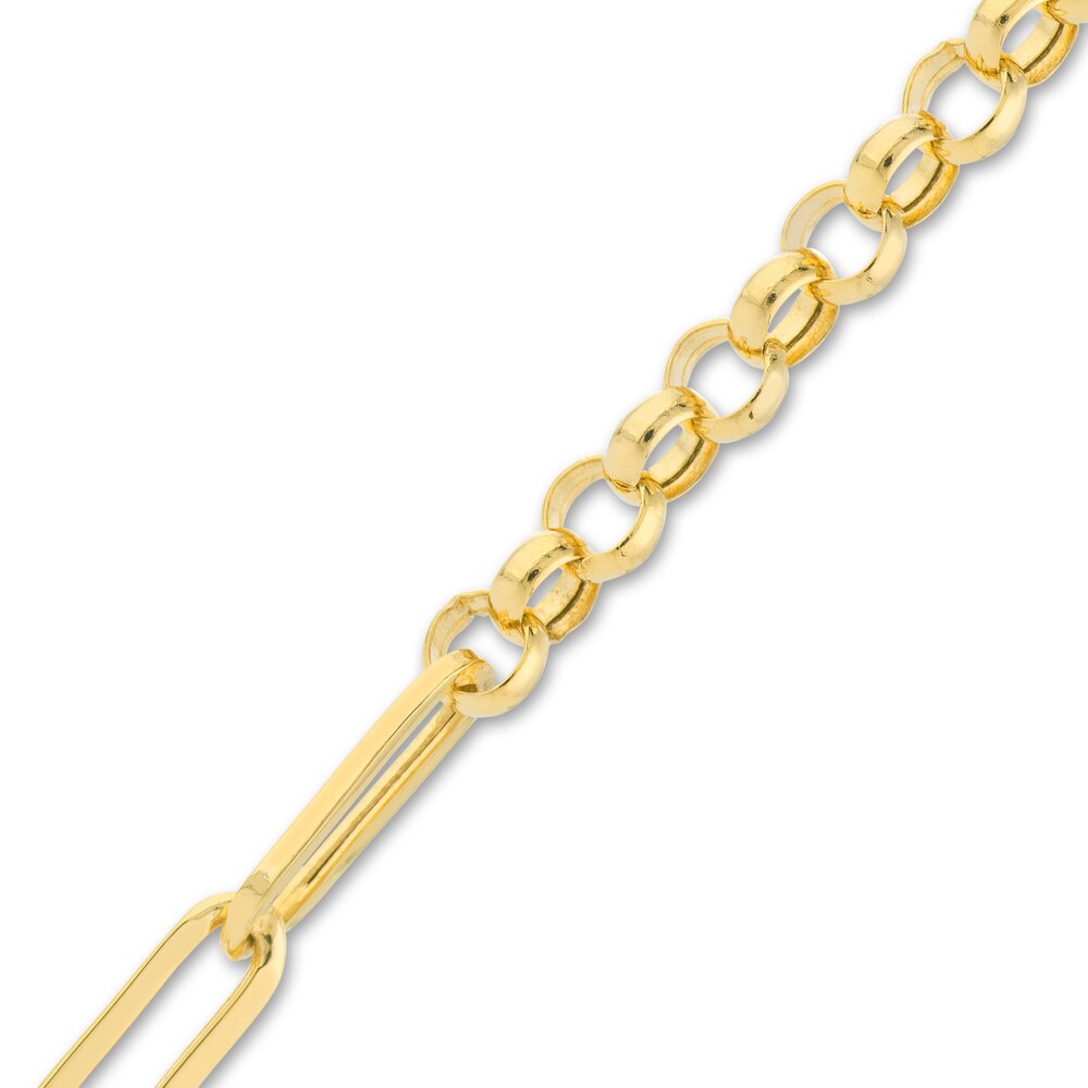 Paperclip/Rolo Chain Bracelet 14K Yellow Gold 7.5\" b0N5WIw4 Paperclip/Rolo Chain Bracelet 14K Yellow Gold 7.5\" b0N5WIw4