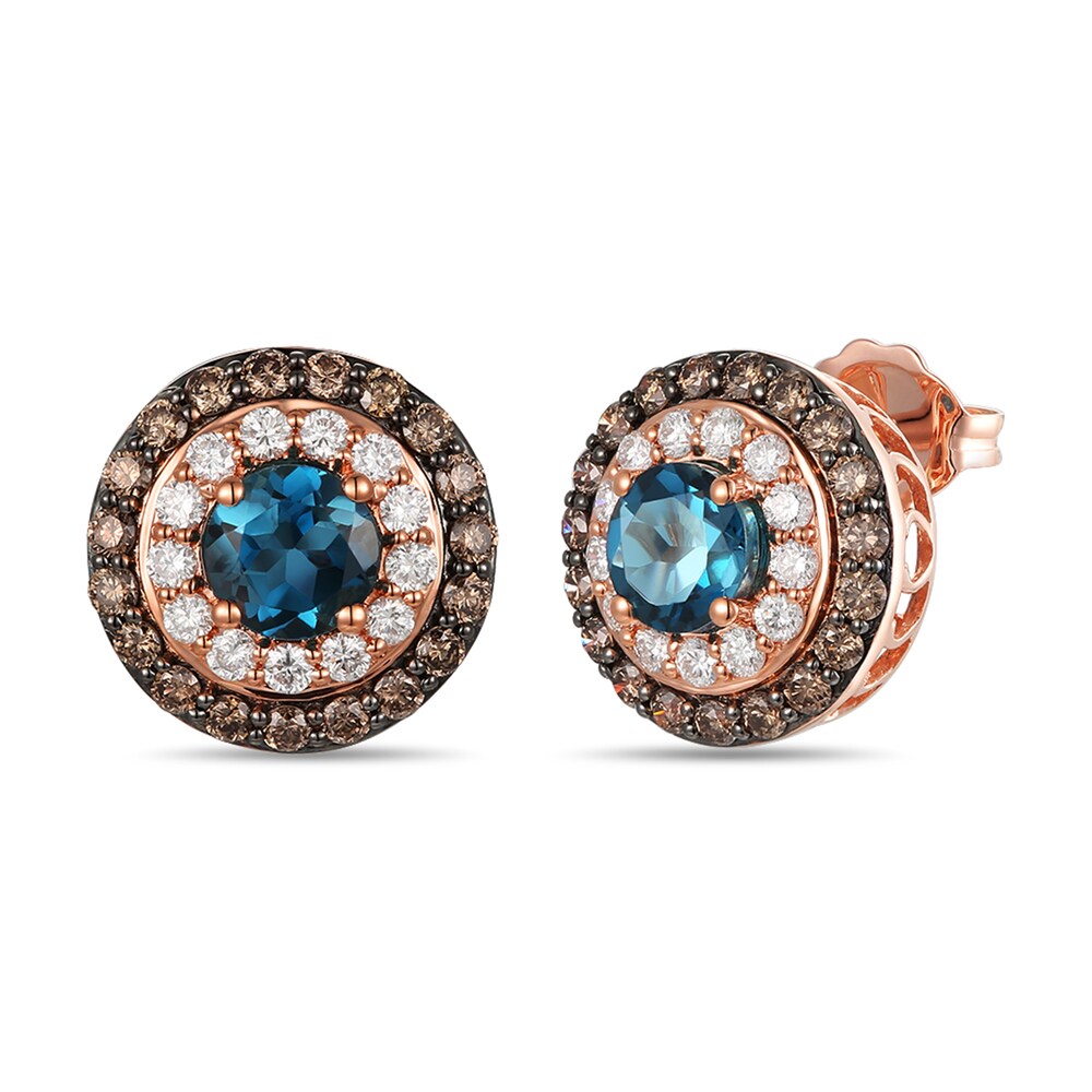 Le Vian Natural Blue Topaz Earrings 7/8 ct tw Diamonds 14K Strawberry Gold b0P2vZhl Le Vian Natural Blue Topaz Earrings 7/8 ct tw Diamonds 14K Strawberry Gold b0P2vZhl