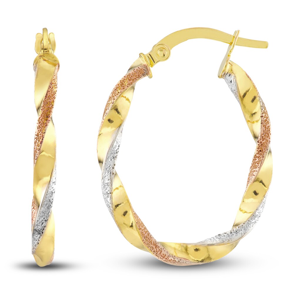 Satin/Polished Oval Twist Hoop Earrings 14K Yellow Gold 19mm b5oYMU7D Satin/Polished Oval Twist Hoop Earrings 14K Yellow Gold 19mm b5oYMU7D