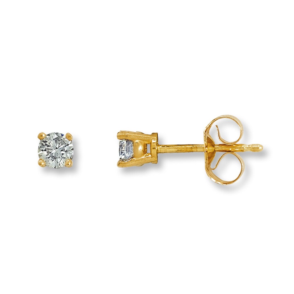 Diamond Earrings 1/4 ct tw Round-cut 14K Yellow Gold (I2/I) bDuqRTot Diamond Earrings 1/4 ct tw Round-cut 14K Yellow Gold (I2/I) bDuqRTot