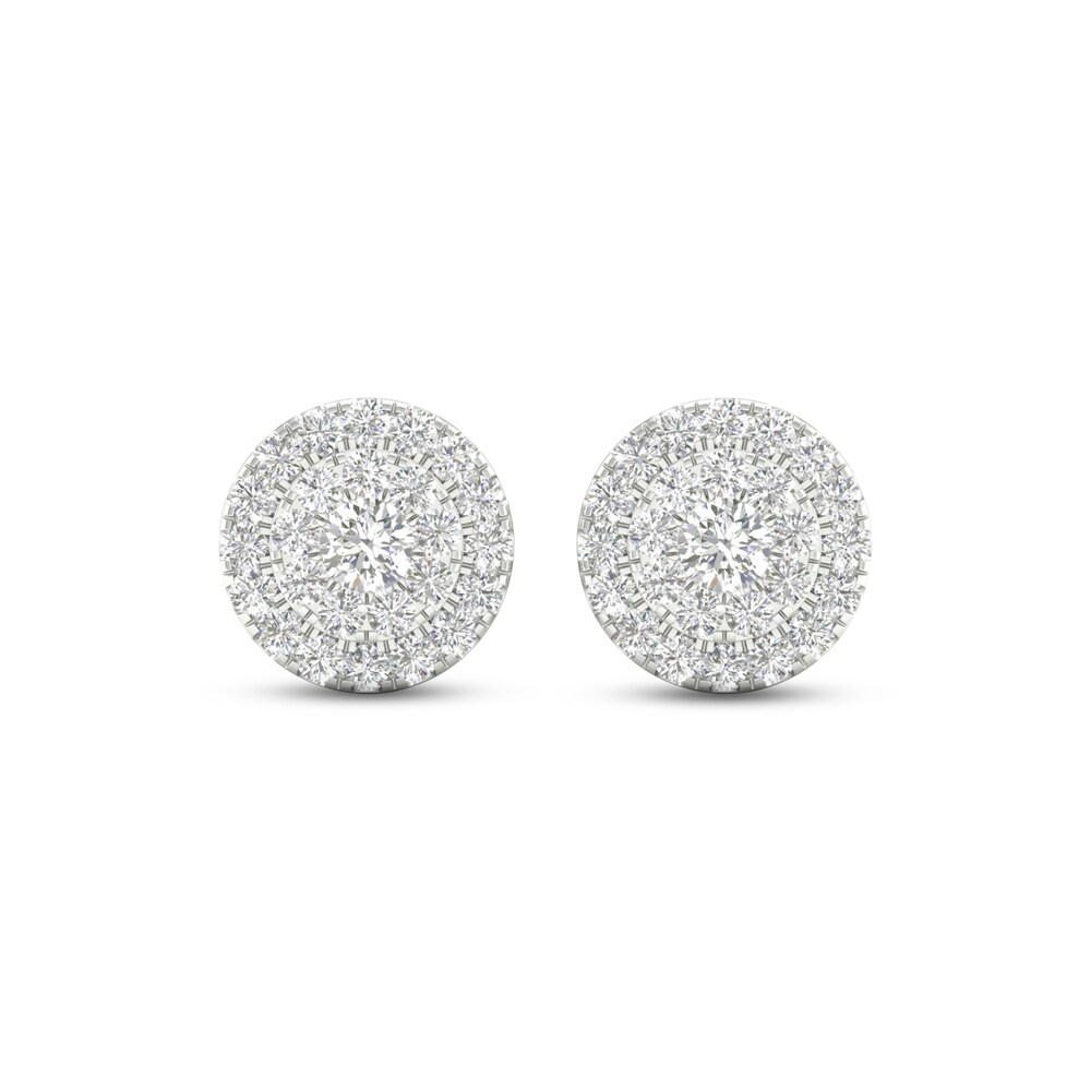Lab-Created Diamond Stud Earrings 2 ct tw Round 14K White Gold bE0hp1cK Lab-Created Diamond Stud Earrings 2 ct tw Round 14K White Gold bE0hp1cK