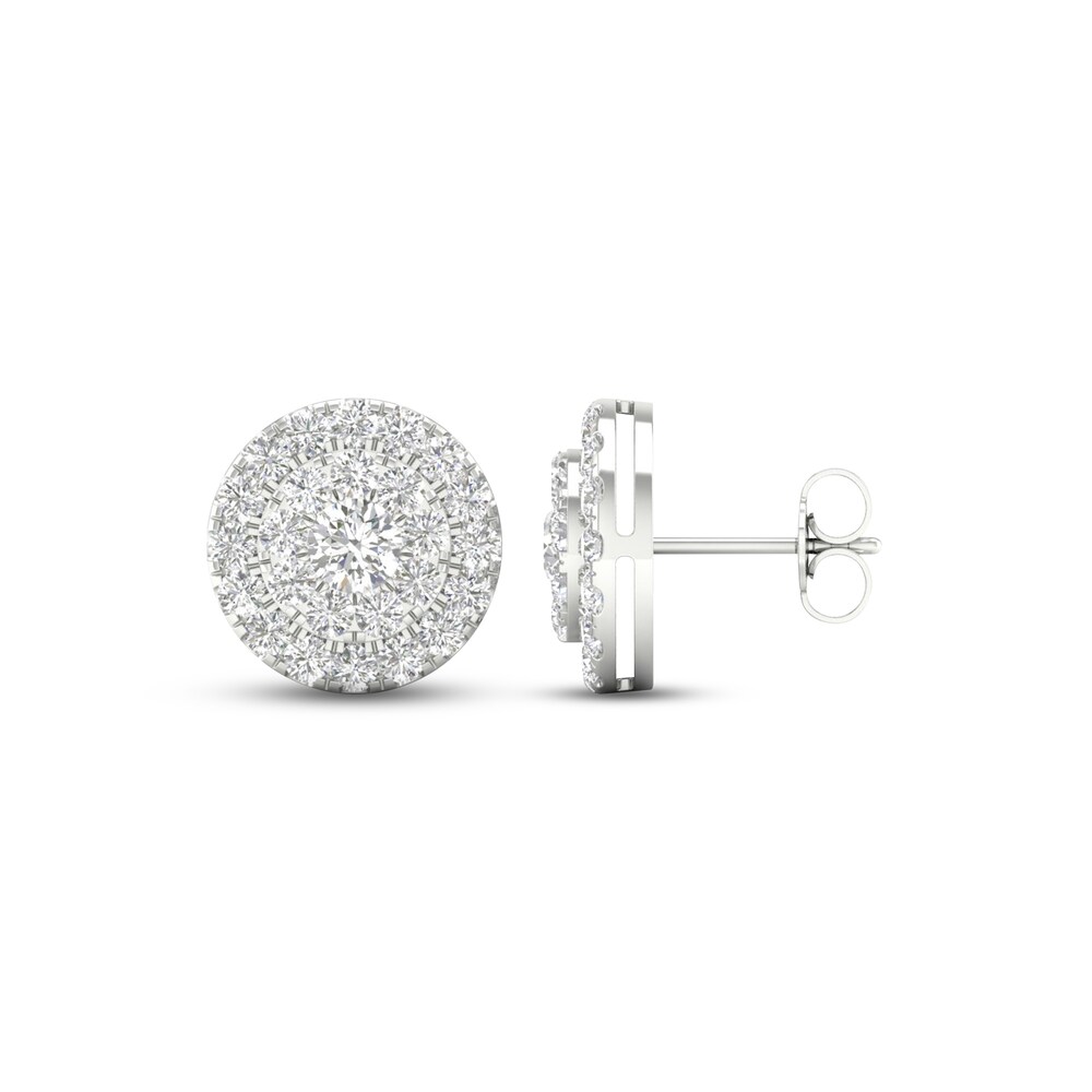 Lab-Created Diamond Stud Earrings 2 ct tw Round 14K White Gold bE0hp1cK Lab-Created Diamond Stud Earrings 2 ct tw Round 14K White Gold bE0hp1cK